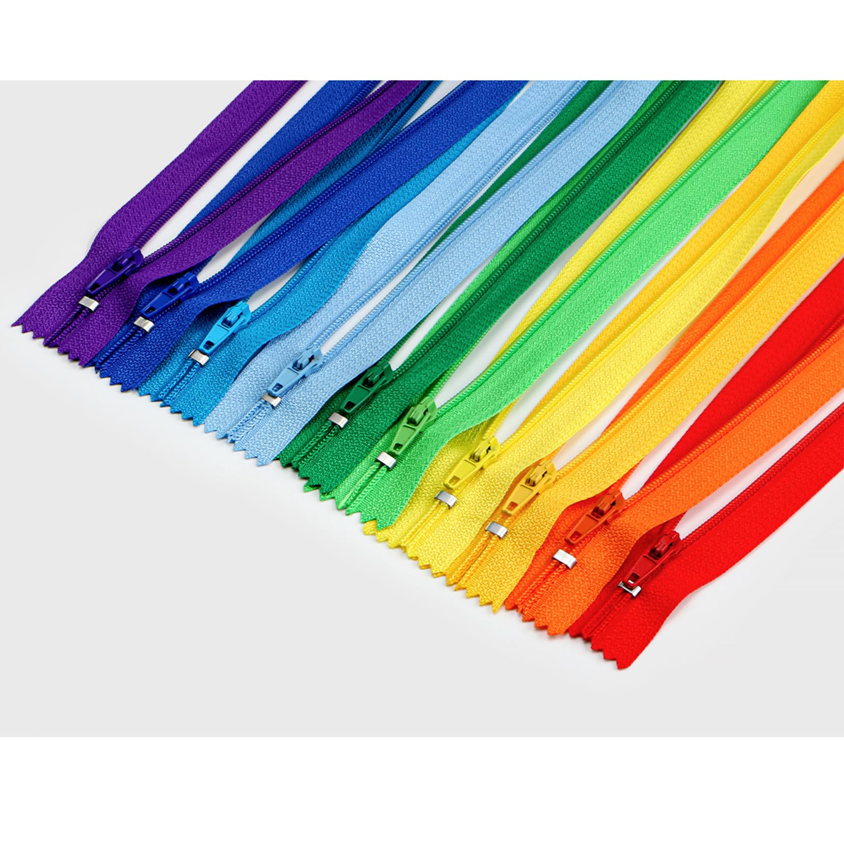 Cremalleras invisibles de nailon en espiral, 40 unidades, 20 cm, varios colores, para costura y manualidades, 20, ideal para proyectos de bricolaje