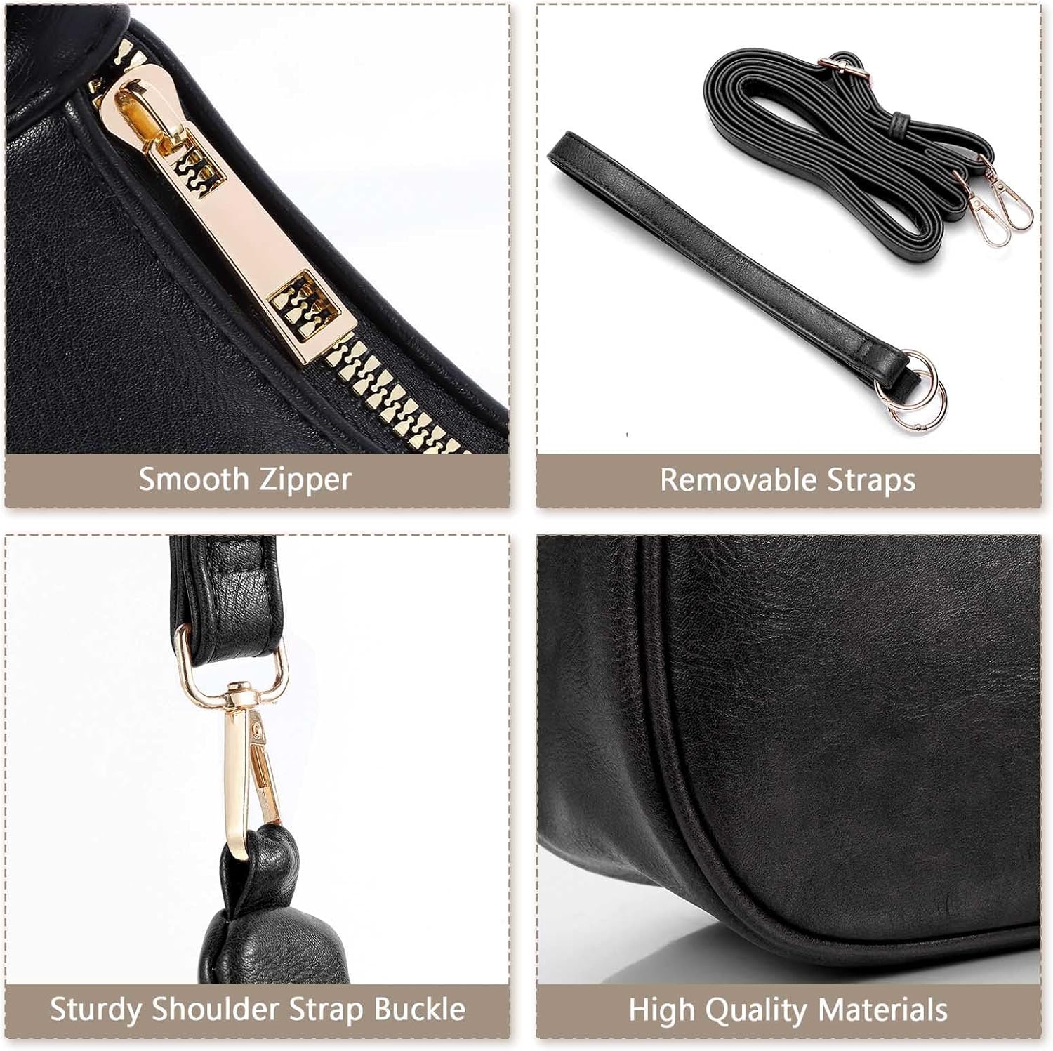 Hobo Bags for Women - Soft Leather Womens Crossbody Purse Shoulder Bags with Adjustable Strap