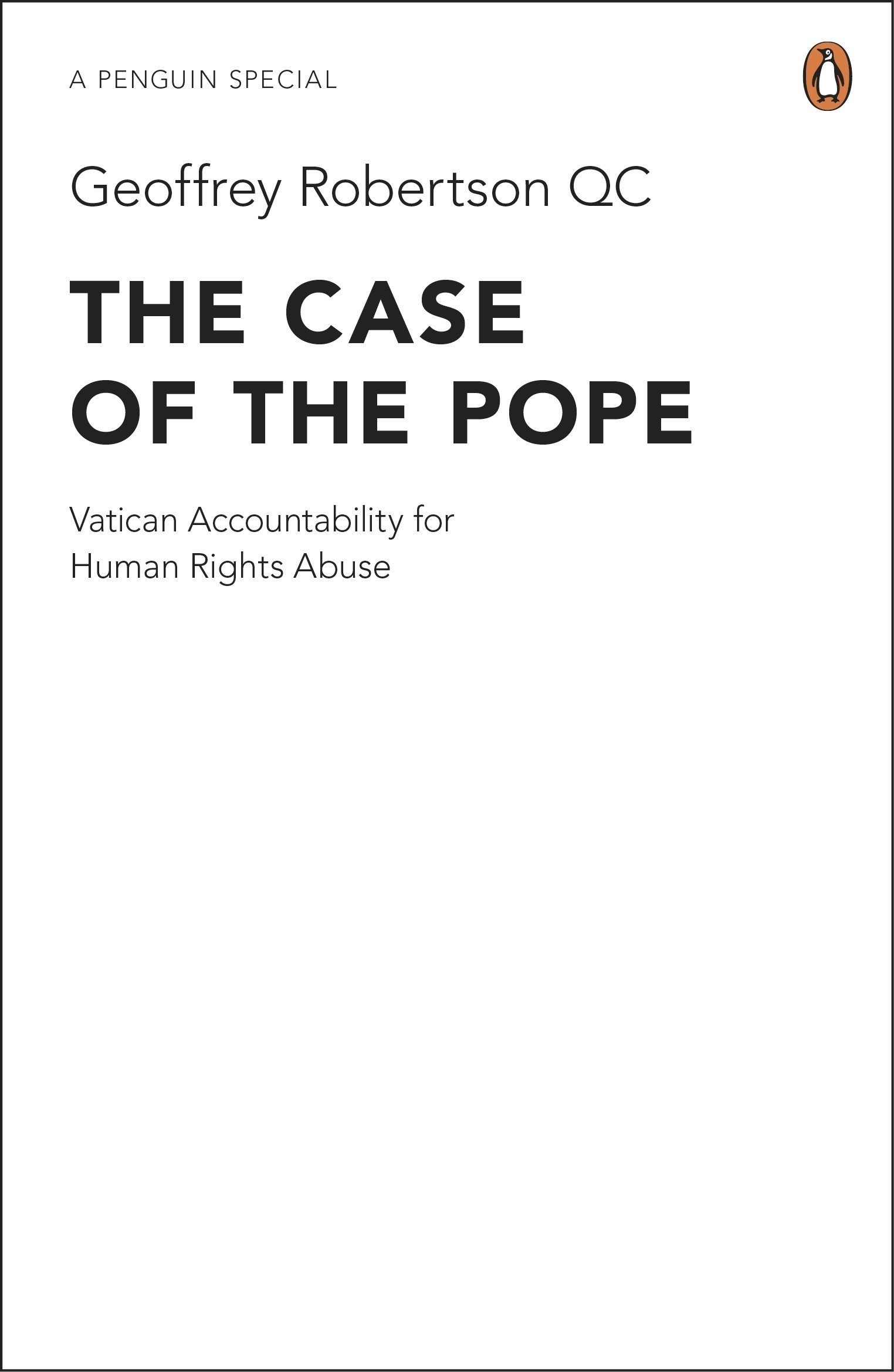 The Case of the Pope by Geoffrey Robertson QC PAPERBACK 9780241953846