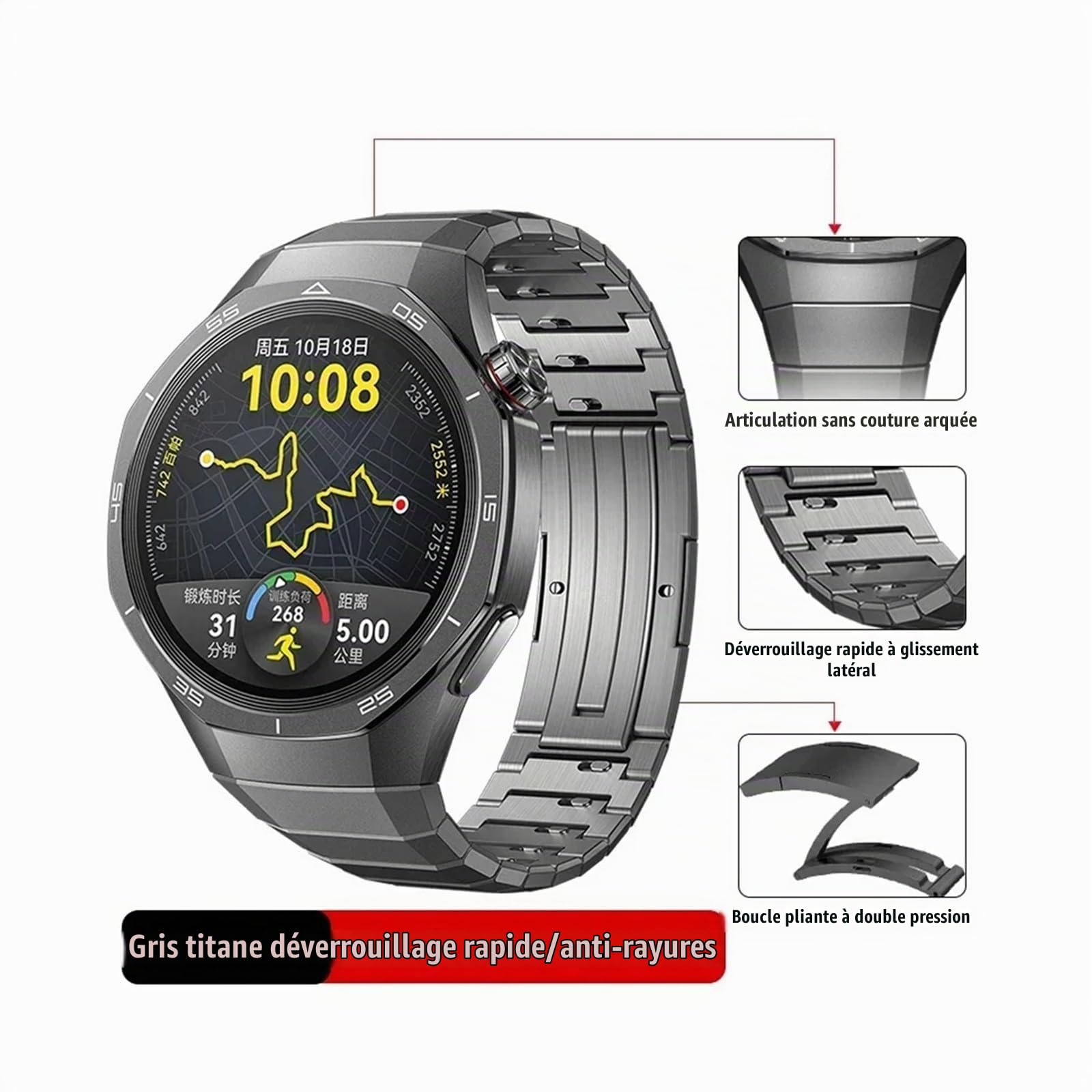 HUAWEI WATCH GT 5 Pro メタル Huawei Watch GT 5 Pro Luxury Metal Band Without Spaces Fit for