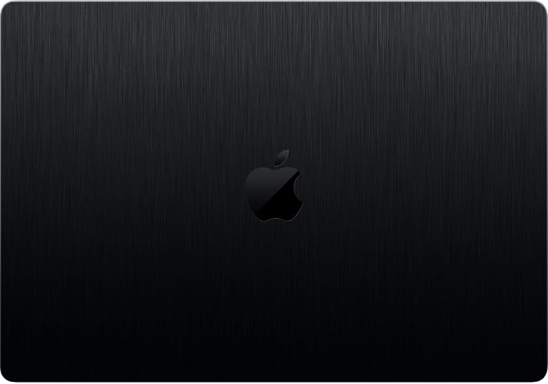 Laptop Skin: MacBook Pro 16 (A2991) - Full Wrap - Premium 3M Cast Vinyl - Scratch Protection - Unique Designs & Finishes - Easy Application - Black Metal