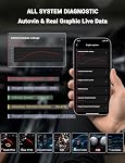 Rocco Pro OBD2 Scanner Bluetooth for iPhone & Android, No Subscription, Full System Car Diagnose with AI Repair Guide, ABS/SRS/Transmission Code Reader, Used Car Inspector, Vehicles 1996+