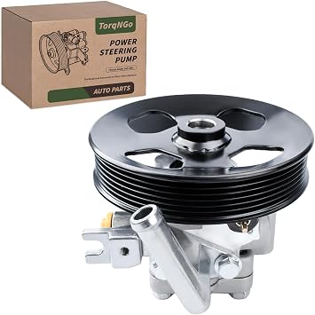 21-5449 Power Steering Pump Assembly with Pulley Compatible with Hyundai Tucson 2005-2009 V6 2.7L, Kia Sportage 2005-2010 2.7L V6 Power Assist Pump Replace # 9605449, 571002E100