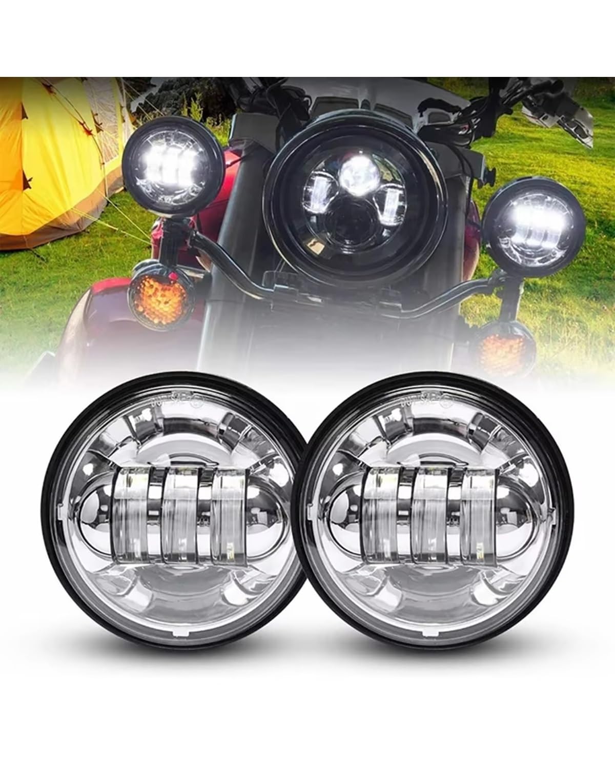 Phares Moto Phare LED De 7 Pouces Pour Moto Harleyes Touring Electra