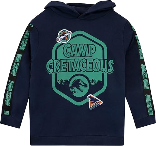 Jurassic World Sudadera con capucha de dinosaurio para niños Camp Cretácico