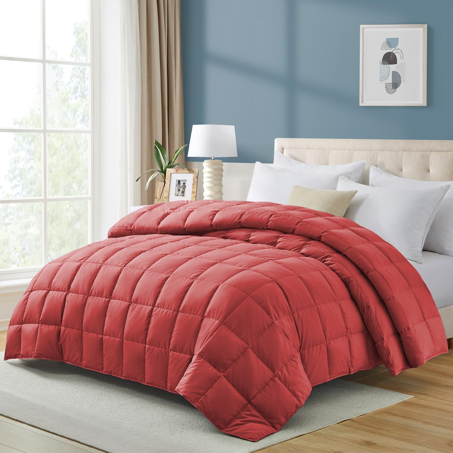 puredown®Down Blanket Queen Size, Lightweight Down Throw