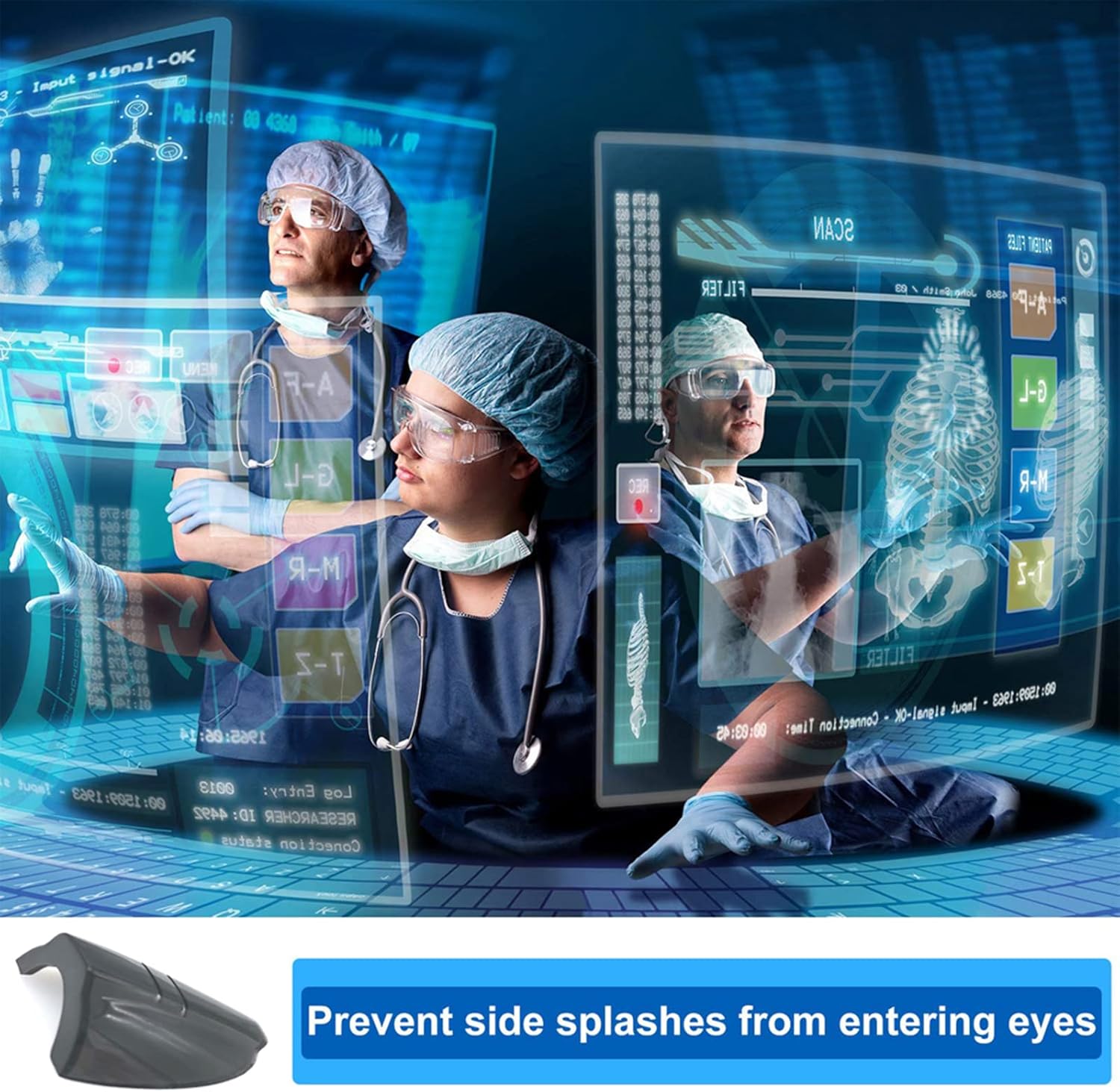 2 Pairs Safety Glasses Side Shields,Slip on Side Shields, Fits Medium to Large Eyeglasses Frames（2 Pairs Transparent Black）