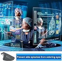 Vista 4 de 2 pares de protectores laterales de seguridad para gafas, protectores laterales deslizantes, se adaptan a marcos de anteojos medianos a grandes