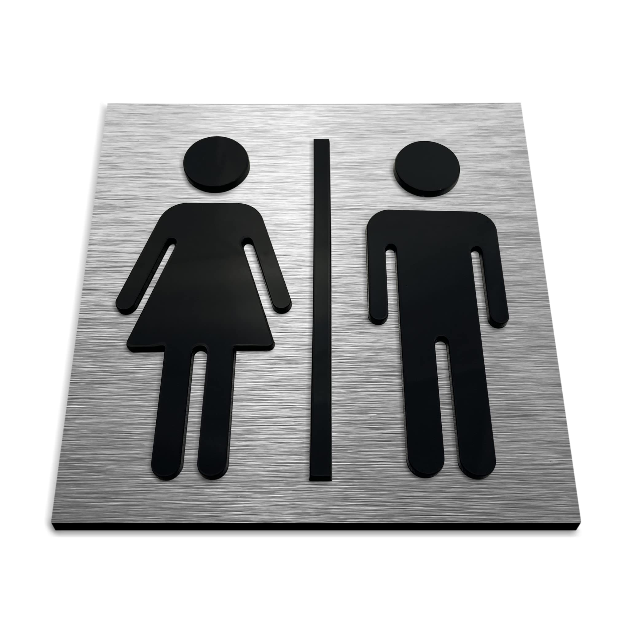 ALÚMADESIGNCO Unisex Toilet Sign - All Gender Bathroom Signs