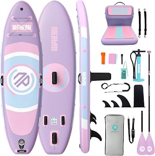 Niphean Stand up Paddling Board mit Sitz, (Ultraleichtes) SUP Board für Frauen, Standup Paddle Board mit +30% Balance StabilTrac-Finne, Anti-Rutsch Inflatable Paddle Board für Yoga&Haustierfreundlich