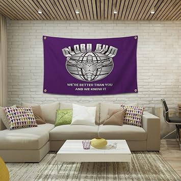 Globo Gym Flag Banner Funny Poster Durable Man Cave Wall tapestry with Brass Grommets 3x5 Feet Flag for Home, Office, Outdoor, Indoor, Sports, Events