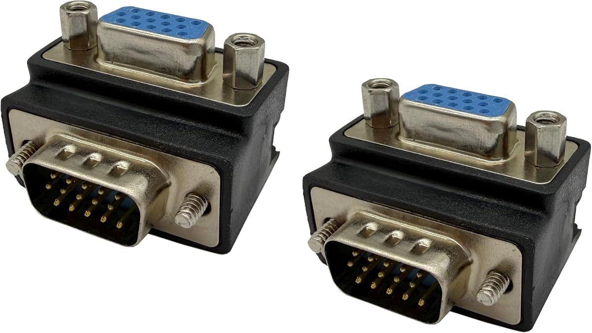 90 Degree VGA Male to Female Adapter