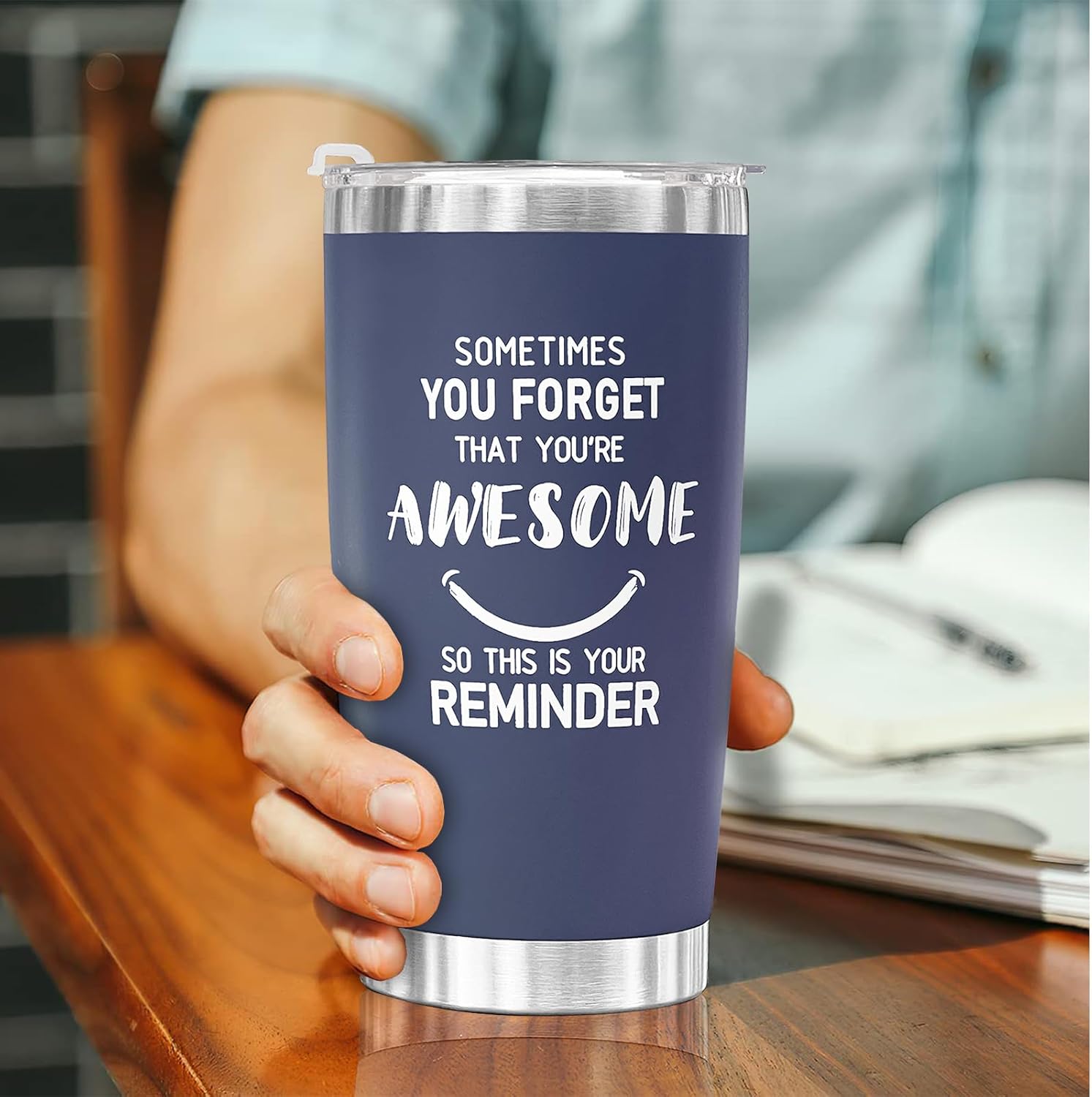 Inspirational Tumbler - 20oz Tumbler Inspirational Thank You Gifts for Men, Dad, Husband, Friend - Appreciation,Graduation Gifts - Coffee Tumbler for Men - Image 6