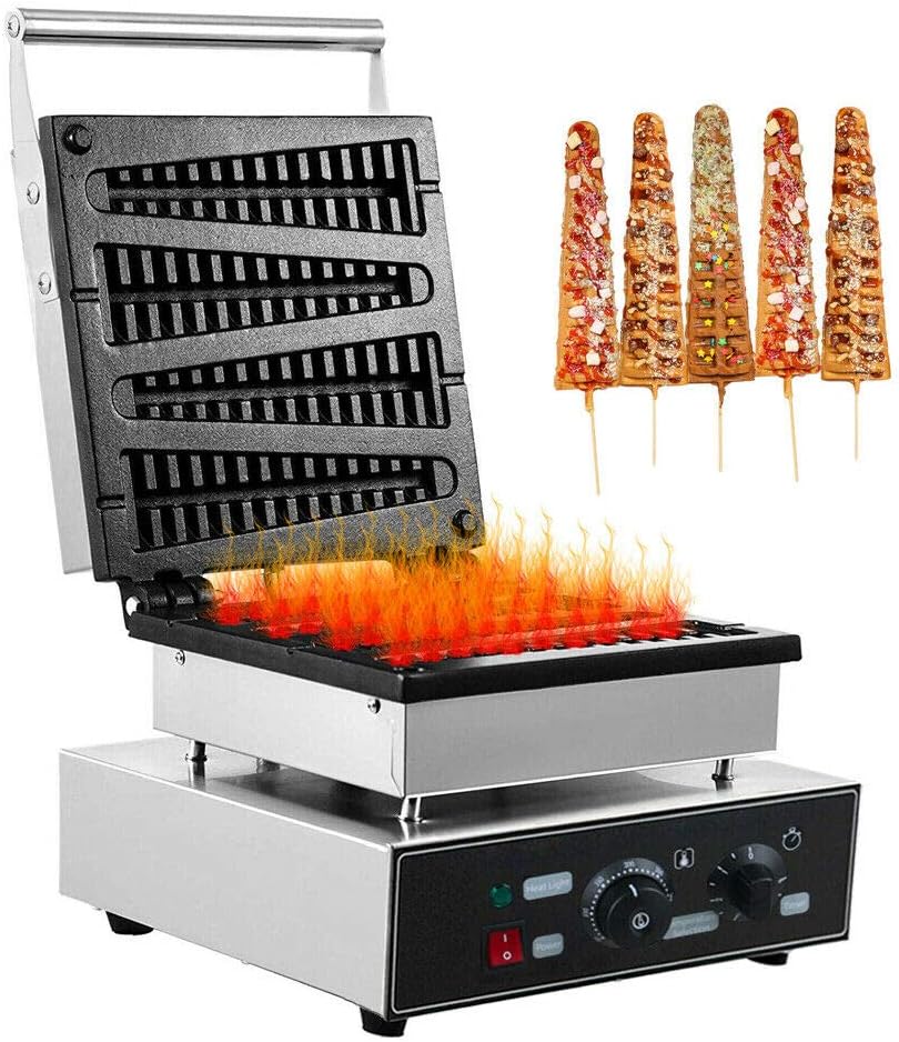 Commercial Waffle Maker - Teflon Coated Non-Stick Waffle Baker Machine - 220V