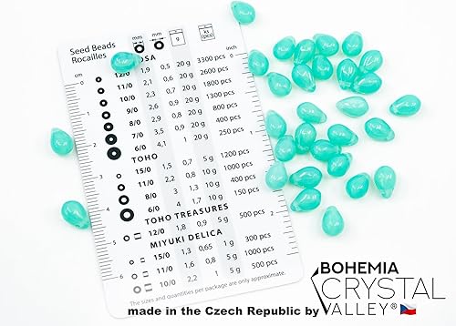 Miniatura 6 de Cuentas de cristal en forma de lágrima para hacer joyas - Kit de más de 120 cuentas de 6 x 9 mm en 4 colores suaves y distintos Rosa, Ópalo