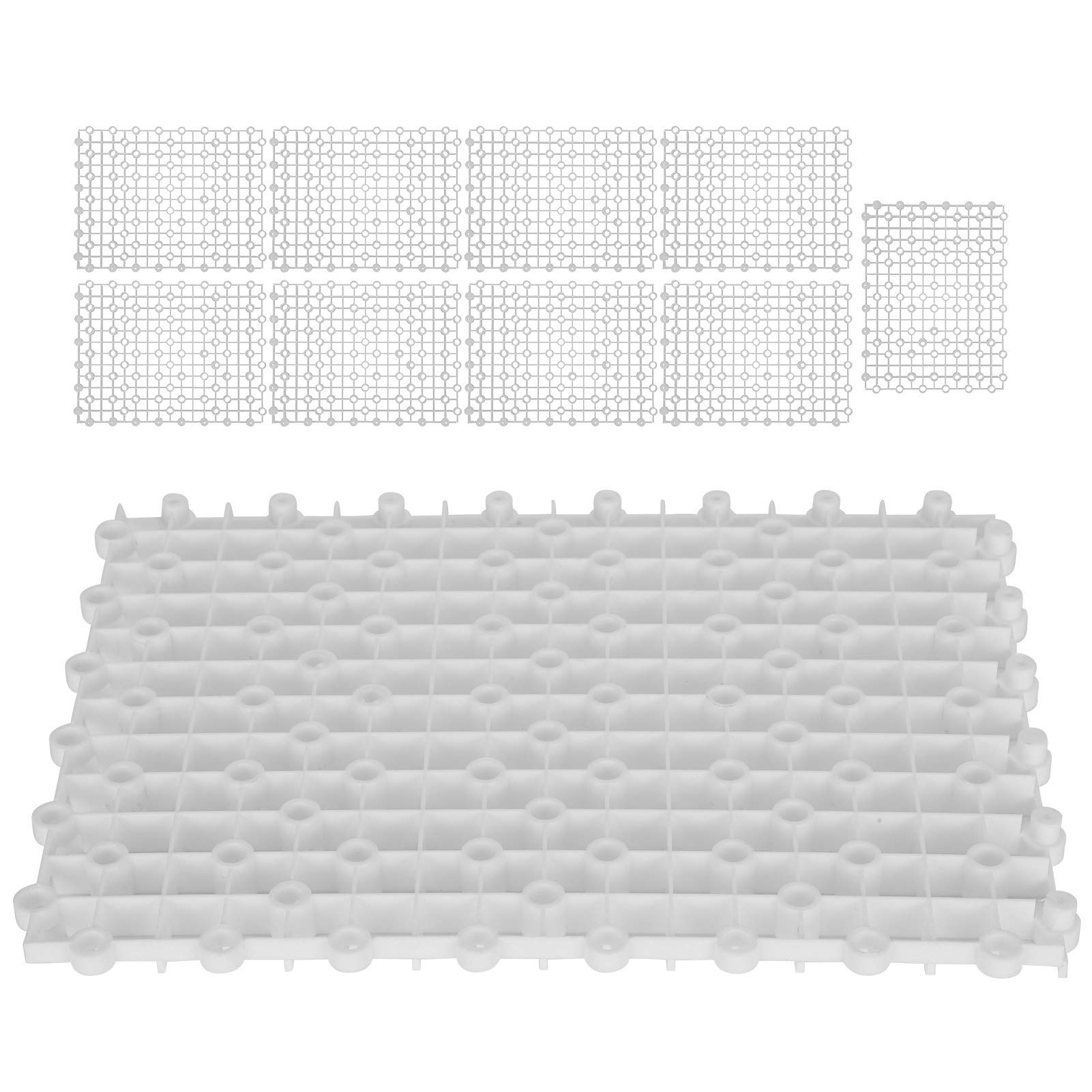 Dzielnik akwarium |10 szt. Panel działowy z PCV i dolna płyta filtracyjna |Wielofunkcyjna platforma do ochrony ryb/krewetek/żółwi (White)