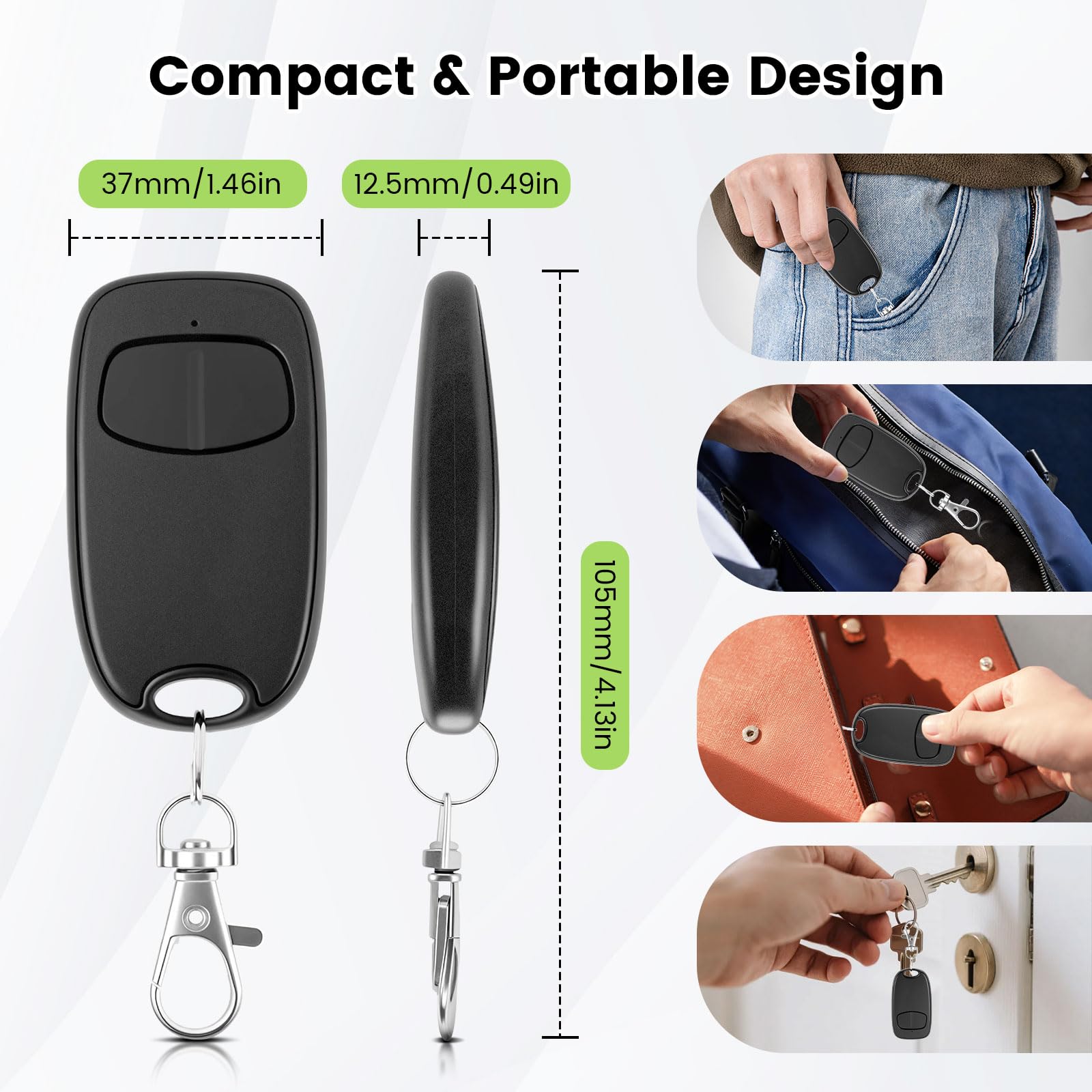 Remplacement pour SCS Sentinel AAM0128 - Télécommande Allarmi 433,92 MHz 2 Canaux à Code Secret Tournant Simply Control, Portée 80 m, SOS & Mode Partiel, Compatible KitAlarm, Noire (2 pièces)
