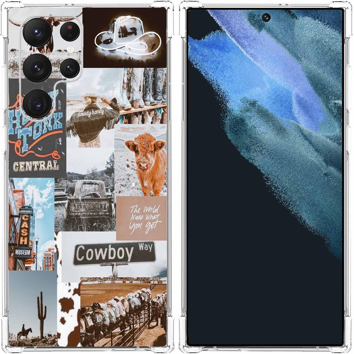 Amazon.com: Cowboy Case for Galaxy S22 Ultra,Retro Western Country ...