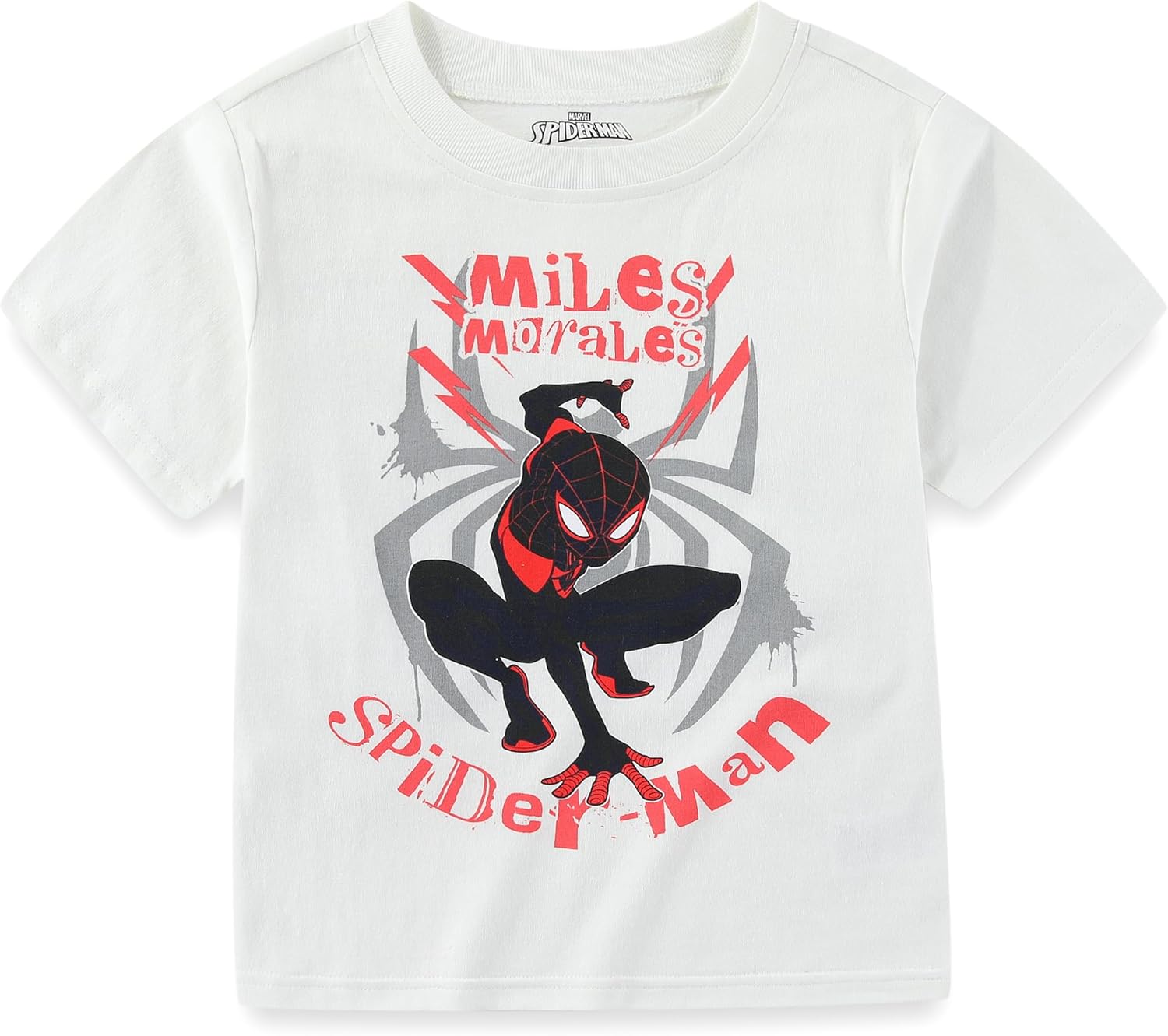 Marvel Spider-Man Miles Morales Boys Short Sleeve T-Shirt and Shorts Set for Little and Big Kids - Image 2