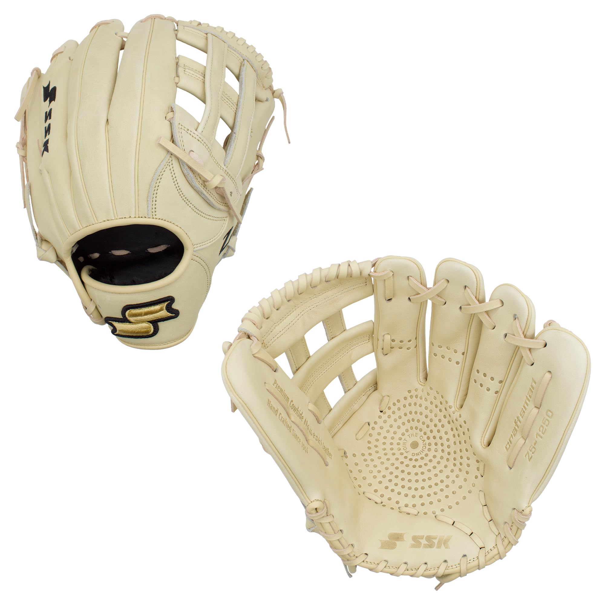 SSK Z5 Craftsman Outfield Baseball Glove – Deep Pocket 12.25" - 12.5” - 12.75” – Right & Left Hand Throw