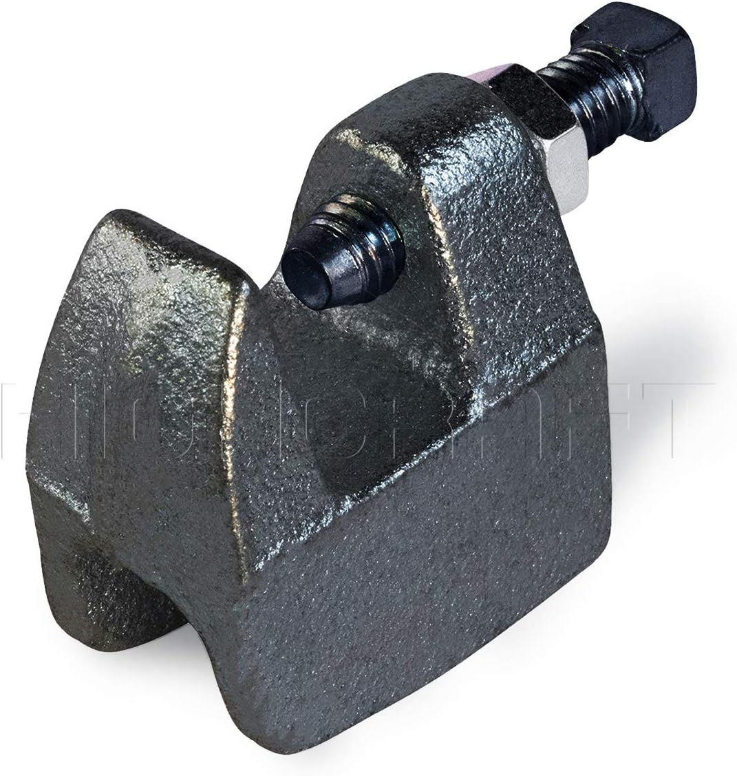 Highcraft DMCT-C34-5 Junior Beam Clamp- Wall Ceiling Mount Vertical Piping Support- Clamp for Copper, Steel, PVC Tubing, 3/4 in., Uncoated Steel (5 Pack)
