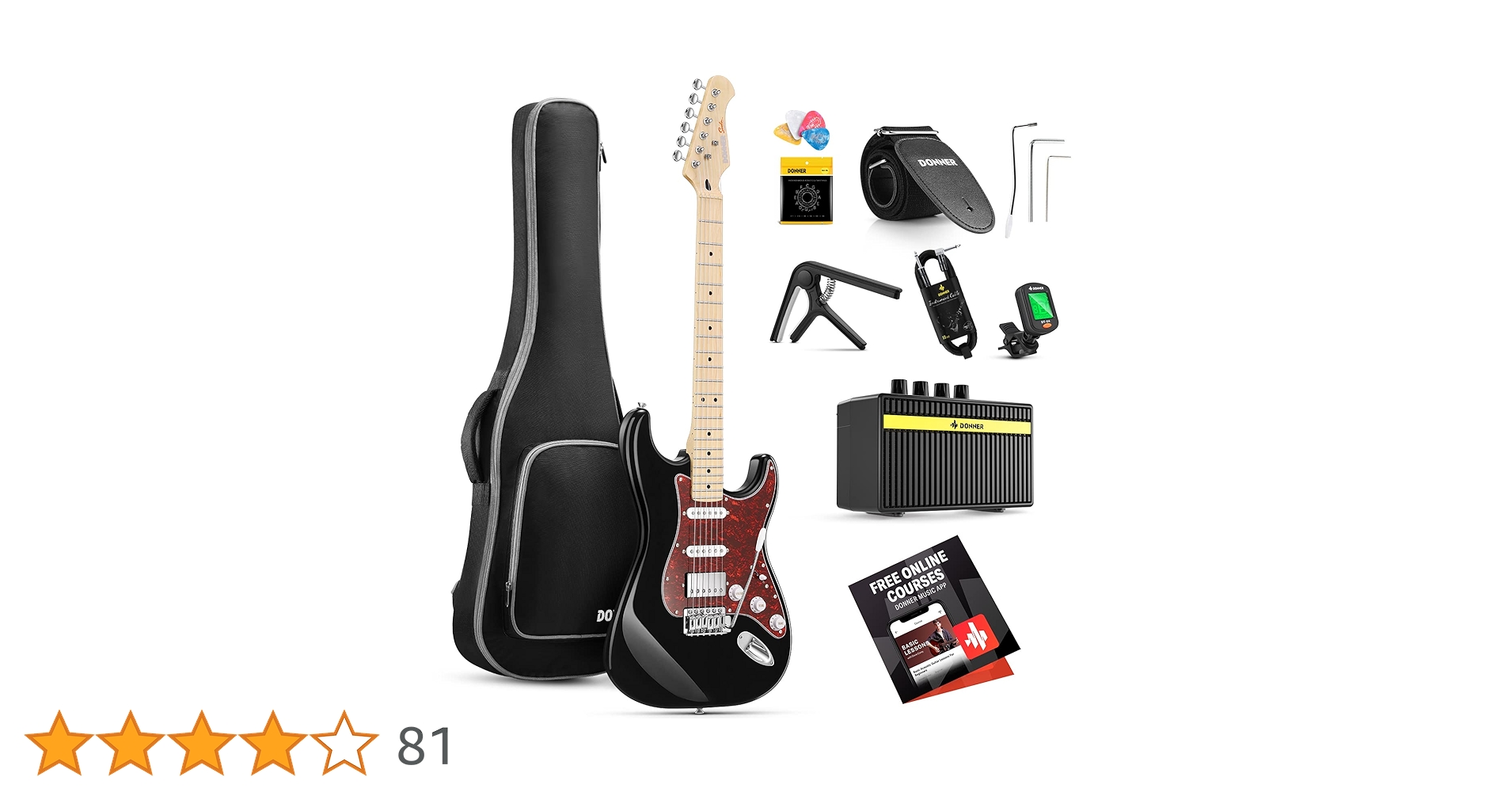 Amazon | Donner エレキギター 初心者セット STタイプ コイルタップ 6