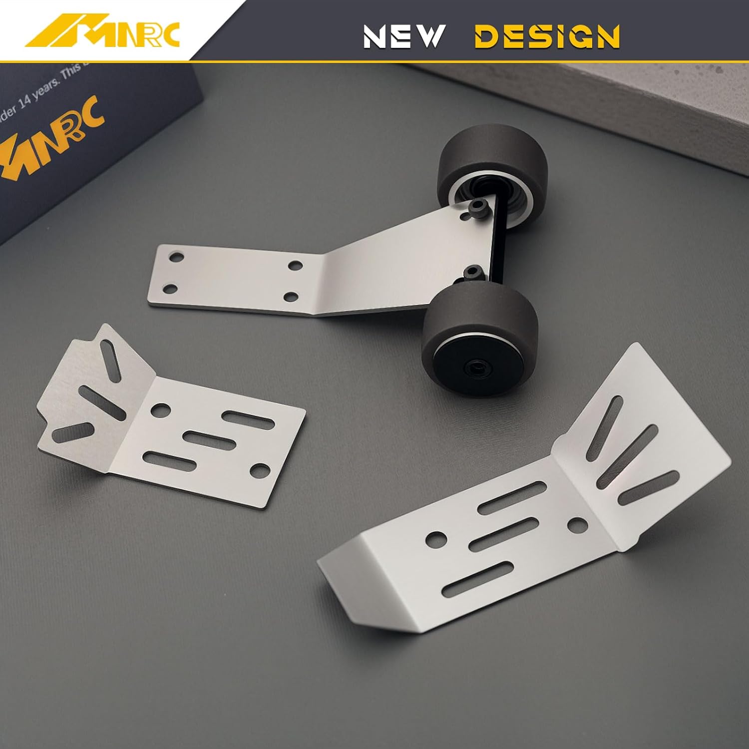 45# Steel Wheelie Bar & Chassis Guard Skid Plate Axle Protector for Arrma 1/18 Granite Grom Series Car Upgrades Part Black