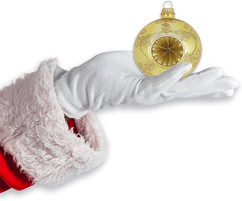 Miniatura 5 de Adornos de cristal para árbol de Navidad 2.638 in2.625 pulgadas 4 piezas bolas decoradas de Christmas By Krebs sin costuras para colgar