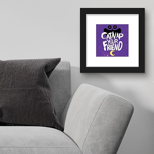 Miniatura 3 de Trends International Gallery Pops Poppy Playtime: Capítulo 3 - Arte de pared Cat Nap Is Your Friend, versión enmarcada en negro, 12 x 12 pulgadas,