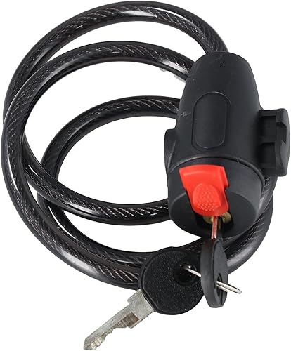 Miniatura 3 de Vctitil Cerraduras de bicicleta con cable antirrobo, cerradura de bicicleta exterior con 2 llaves, resistente a la intemperie Cerradura de bicicleta