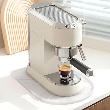 Silicone Coffee Mat,15.8"x 11.8"in Bar Mat for Countertop,Heat-Resistant,Non-Slip,Leak-Proof,Fit for Coffee Maker/Espresso Machine-Translucent