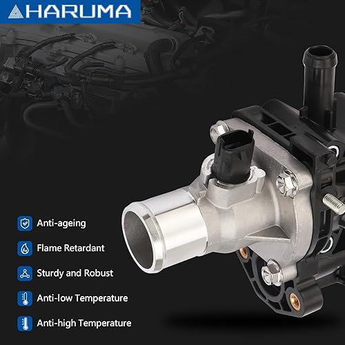 Miniatura 5 de HARUMA Conjunto de carcasa del termostato del refrigerante del motor para Chevrolet Aveo 2009-2011 2009-2011 para Chevrolet Aveo5 2009-2010 para