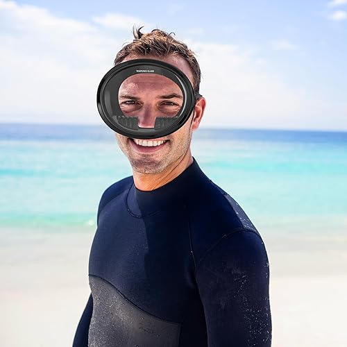 Miniatura 7 de Máscara de buceo, máscara ovalada de buceo para adultos, equipo de esnórquel, máscara de buceo libre, gafas para esnórquel, máscara de natación para