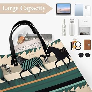 Amazon.com: LXTDPBK Horse Stripes PatternHandbags Soft Leather