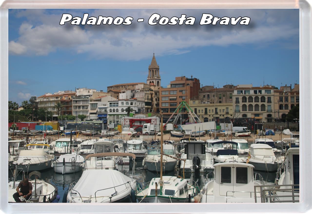Baked Bean Store Multicolor Palamos - Costa Brava - Spain - 96 X 67Mm Jumbo Fridge Magnet/Magnets Bbsfhm671