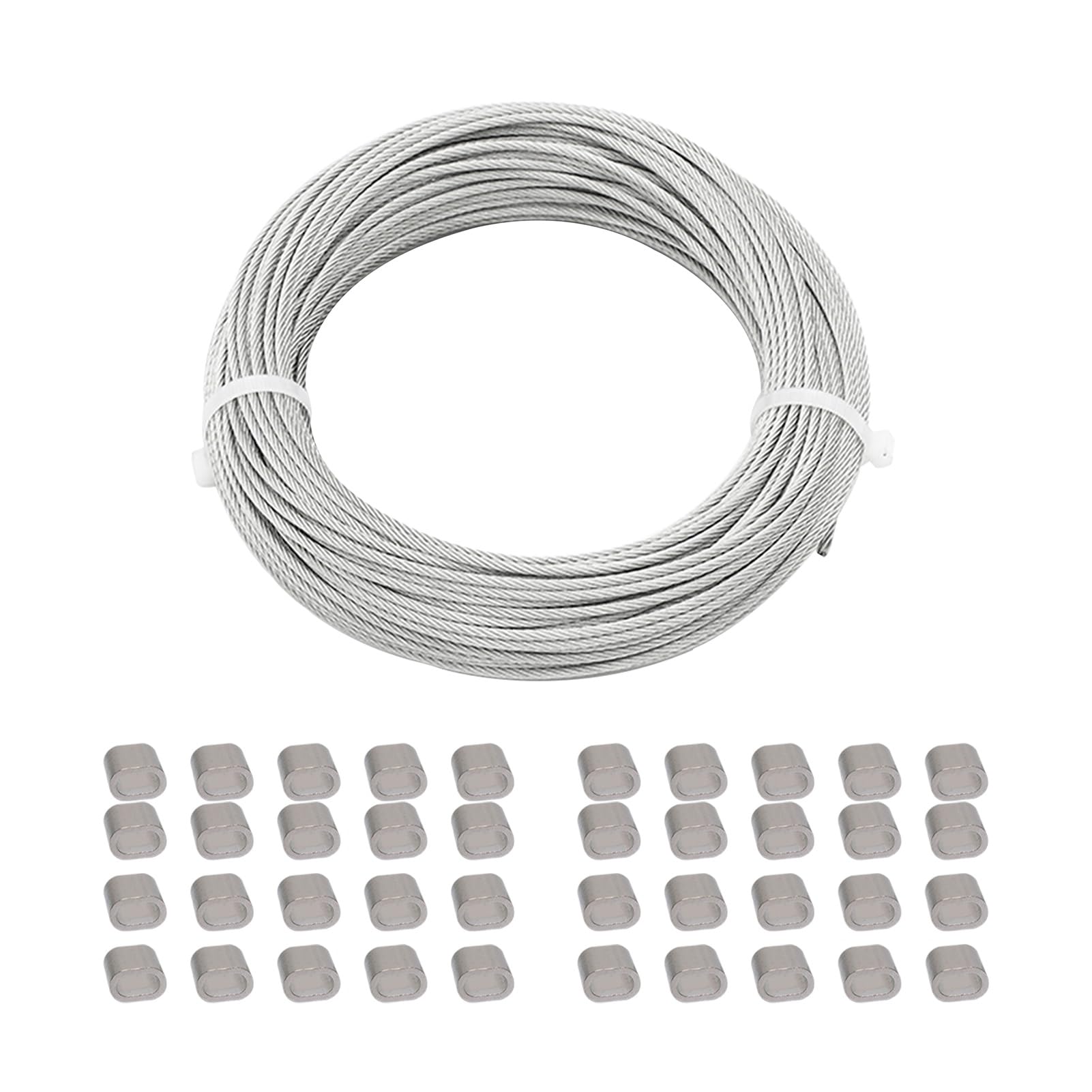 Wire Rope 304 Stainless Steel Cable Steel Wire, 328/600/800/1000/2000FT Clothes Line Wires,7x7 Marine Stainless Steel Strand Core (Style : 3/8in(1mm), Size : 600FT)