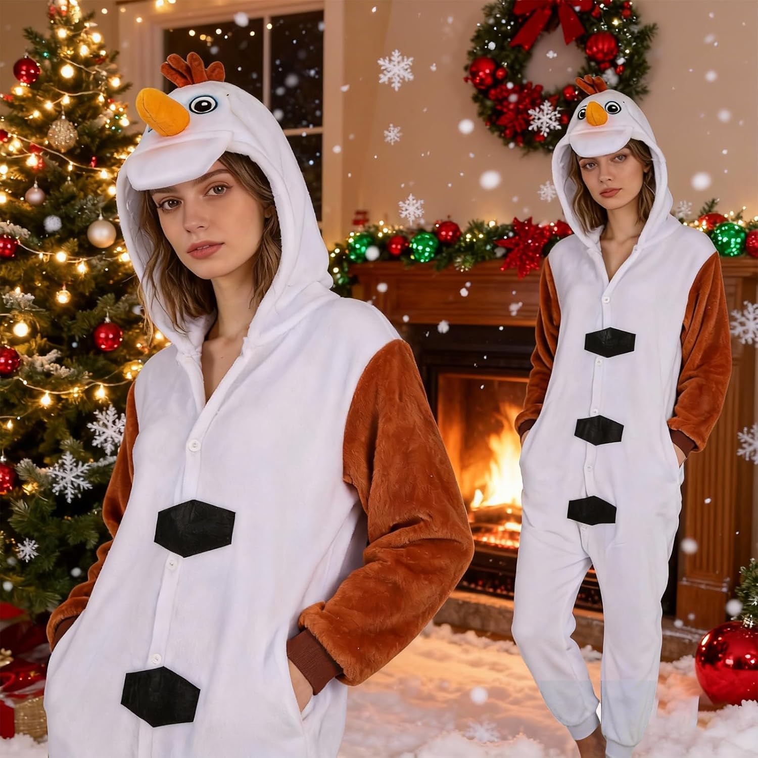 Pigmiss Adult Unisex Onesie Pajamas Animal Cosplay Costume One Piece Sleepwear Jumpsuit Fit Homewear for Halloween Christmas - Image 5