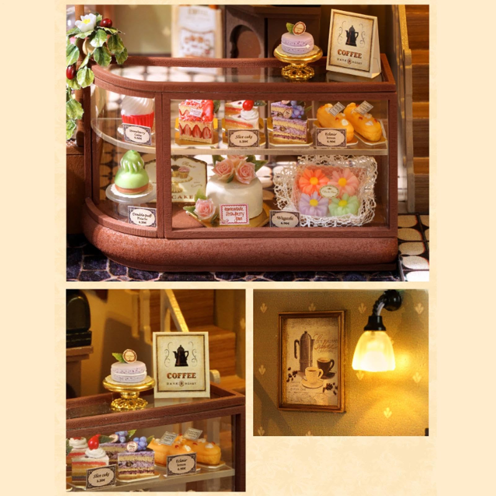 Kit Case in Miniatura per Adulti Giocattoli Artigianali Legno, Arredo | Kit Mini Casa Artigianale Con Copertura Antipolvere Per Adolescenti, Famiglia, , Bambini, Donne