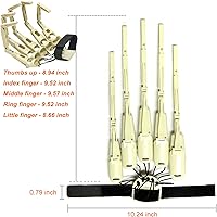 Vista 5 de Dedos articulados de Halloween con guantes, extensiones de dedos articuladas, manos de garra 3D, manos de esqueleto aterradoras para cosplay