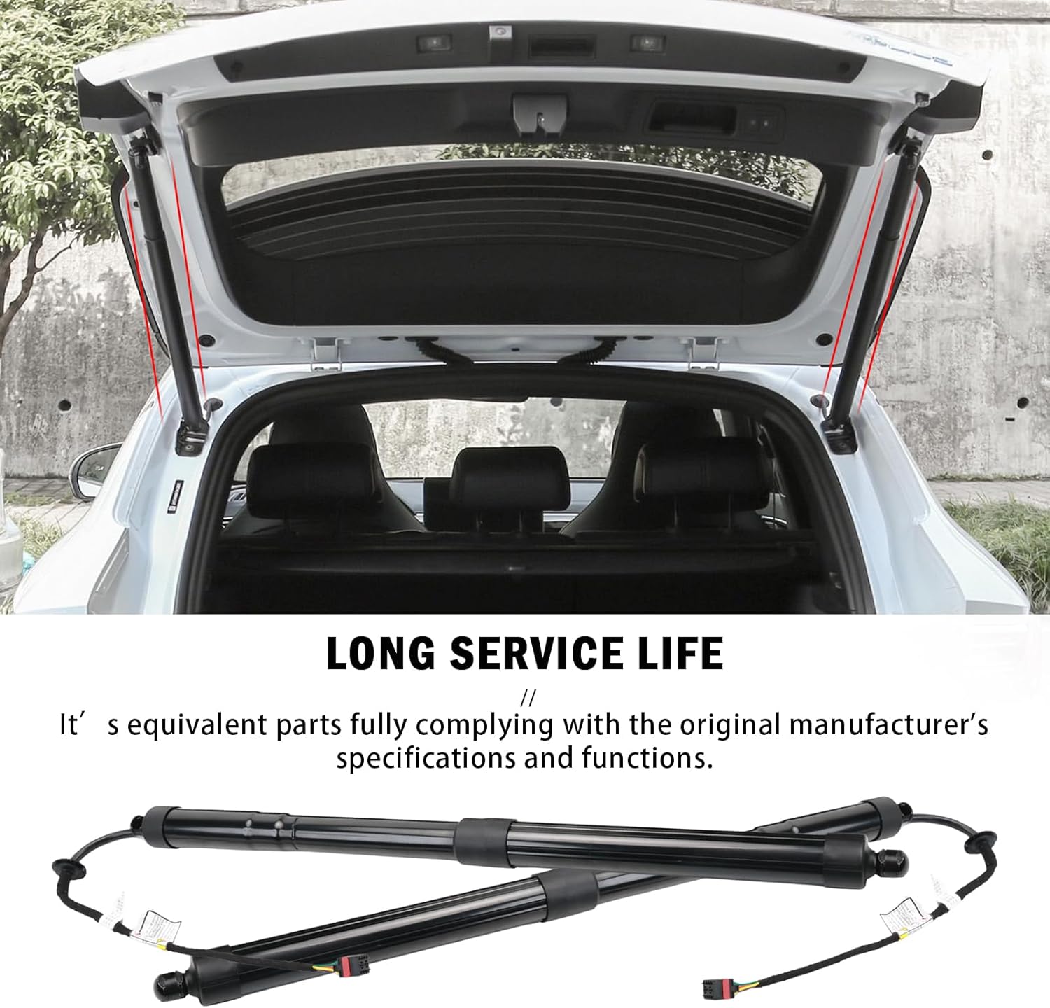 2Pcs Rear Tailgate Power Lift Supports Struts Compatible with Hyundai Santa Fe Sport 2.0L 2.4L 2015-2018, Rear Left & Right Electric Trunk Power Liftgate 817702W600 817802W600, Liftgate Actuator