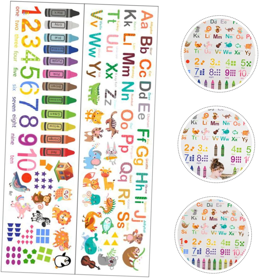 VILLCASE 1set Cartoon Alphabet Wall Decals for Boys and Girls Rooms Educational Stickers for Nursery Decor Fun and Engaging Learning Wall Stickers for Early Learners