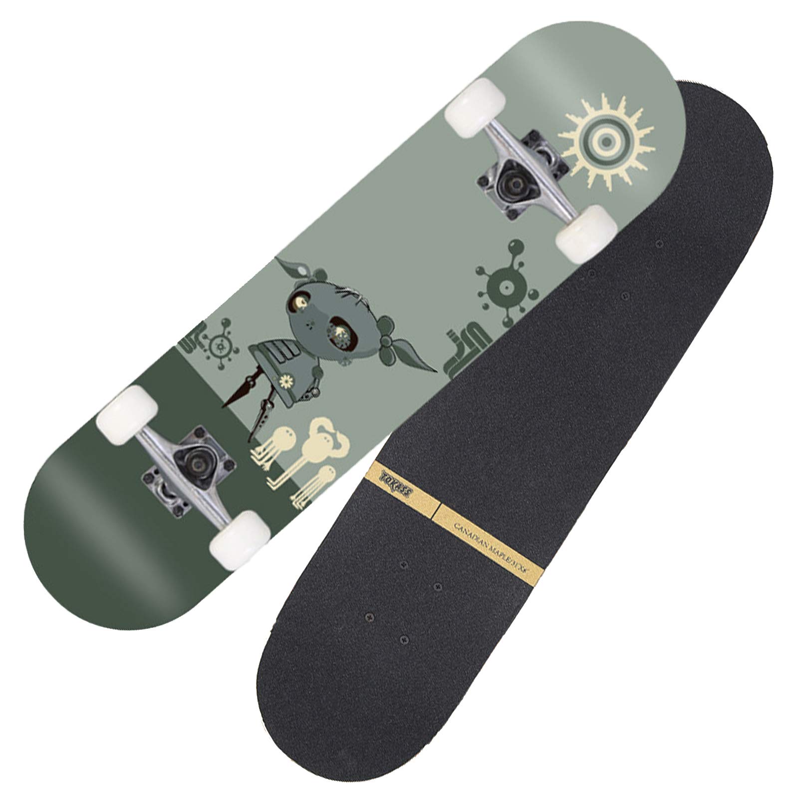 RajoNN Skateboards für Teenager, Standard-Skateboards für Kinder, Jungen, Mädchen, Jugendliche, Anfänger, Starter-Komplett-Skateboards, 31 x 8 Zoll, 7 Schichten Ahorn, Pro Cruiser,
