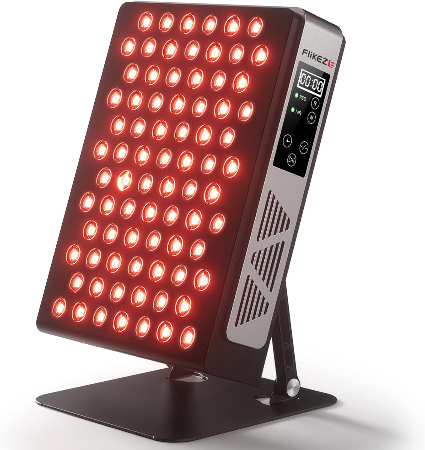 Red Light Therapy Devices, 78 pcs 4-Chip LEDs 630nm-850nm Near Infrared Light Therapy Panel, Adjustable Brightness (20-100%), Time(5-30 min) Red Light Panel for Home Office & Gym