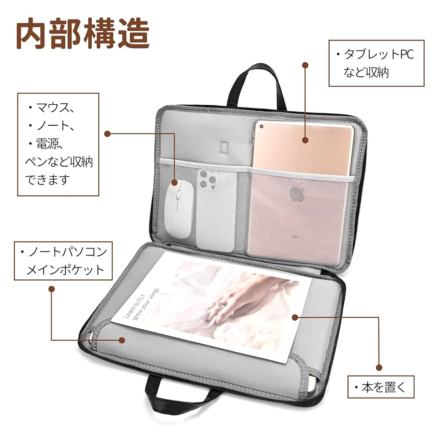 DUSTGO パソコンバッグ　14インチ Amazon.co.jp: Newseego パソコンケース 13-14インチ 耐衝撃 PC