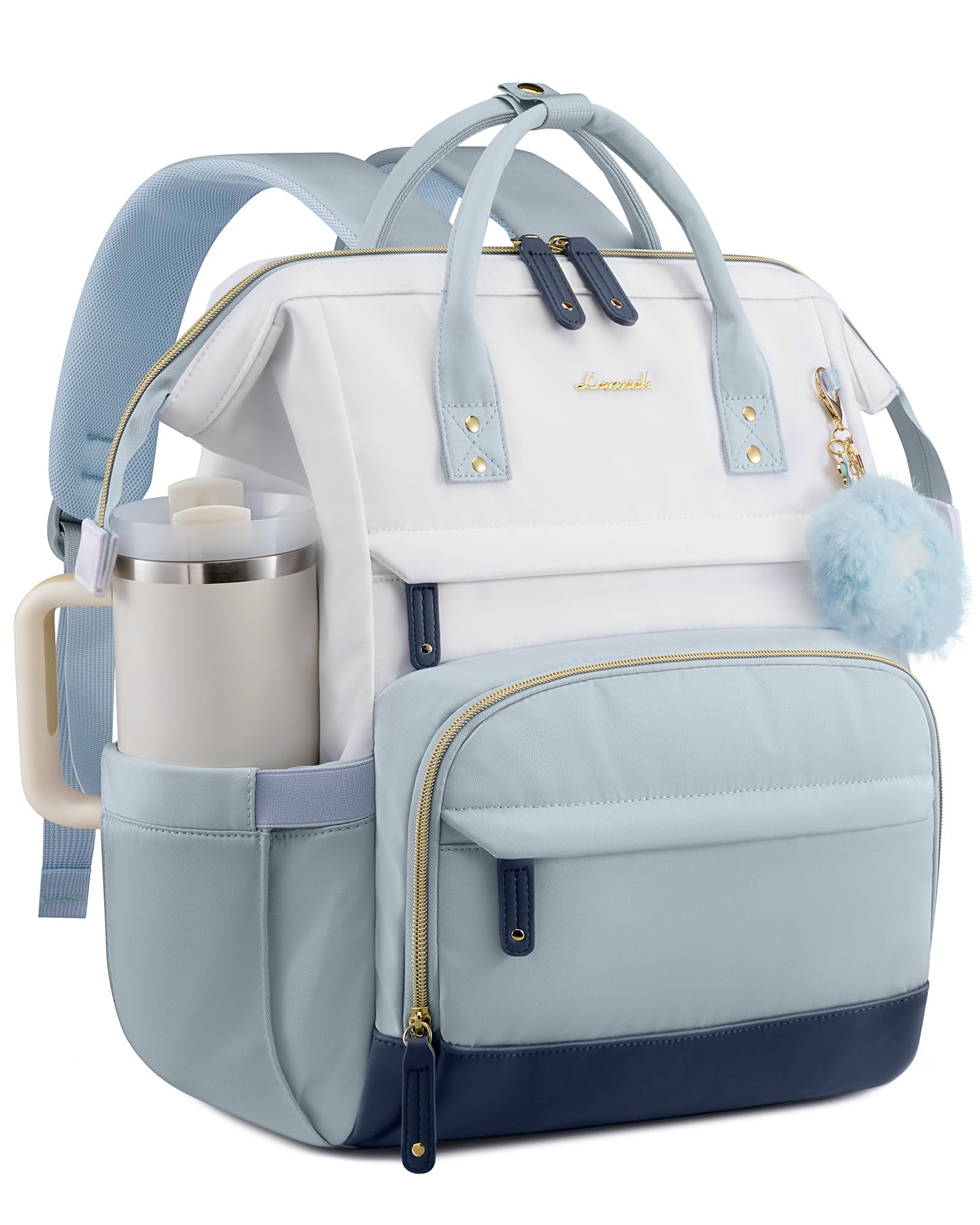 LOVEVOOK Laptop Backpack for Women, 17 Inch Work Business Backpacks Purse With Large Capacity, Waterproof Nurse Bag College Bookbag for School, Waterproof Casual Daypack for Travel