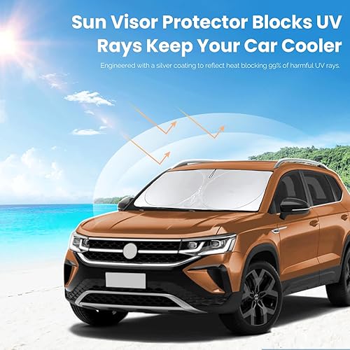 Miniatura 205 de Parasol para parabrisas de ajuste personalizado, cubierta para ventana delantera, visera plegable 210T, protector que bloquea los rayos ultravioleta