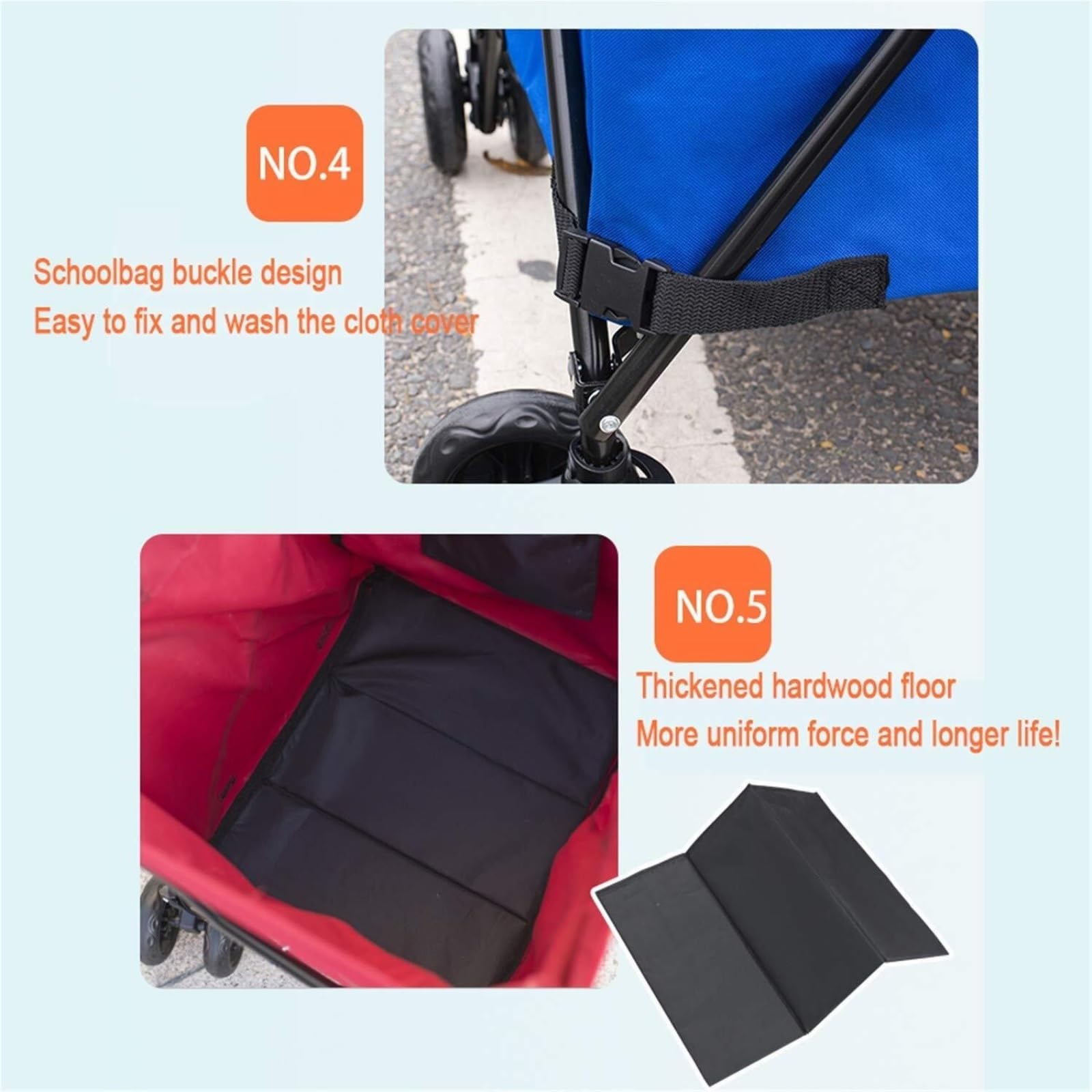 Heavy Du Carrello della spesa pieghevole su ruote, 82 l, portatile, per articoli da giardino e pneumatici, ideale per studenti e insegnanti Colle