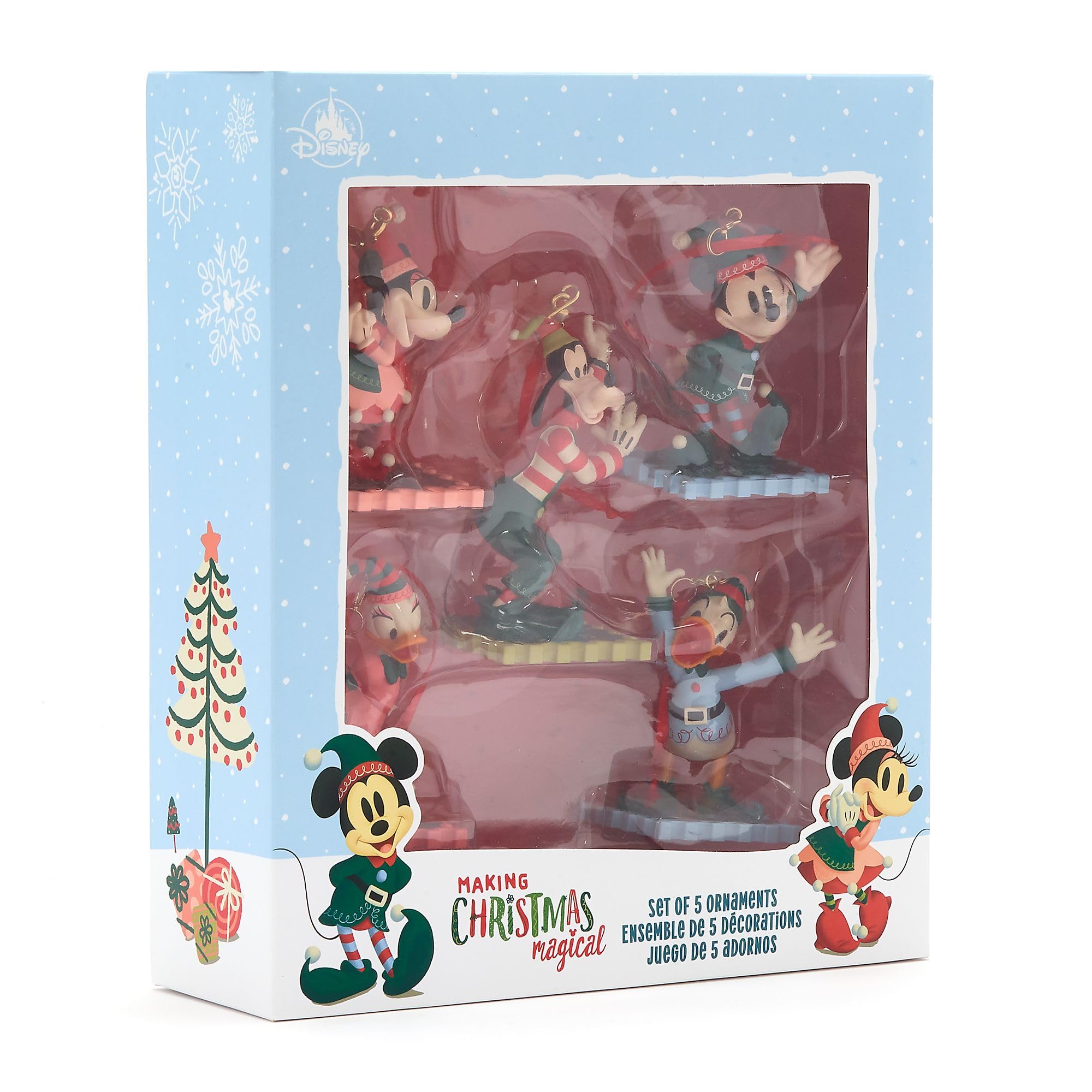 Disney Store Official Mickey Mouse and Friends Ornament Set, 5 Pc