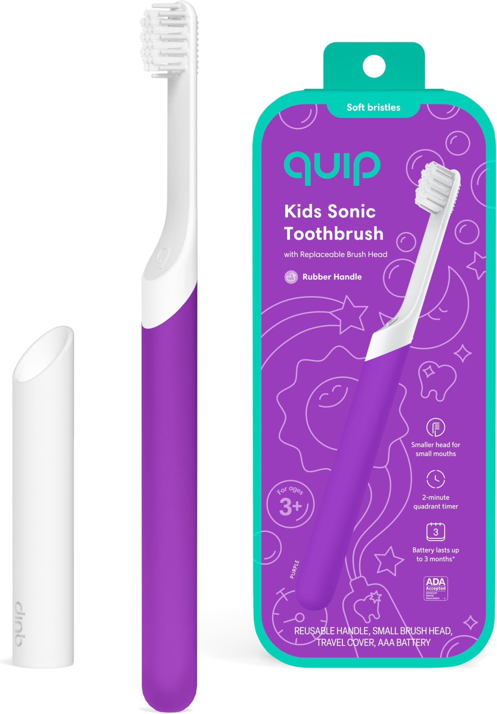 Quip Sonic Toothbrush for Kids Timed Electric Toothbrush