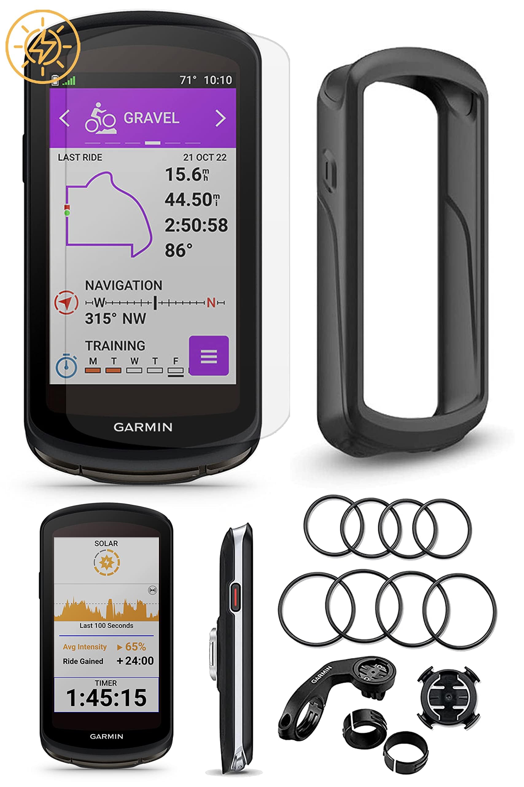 Amazon.com: Garmin Edge 1040 (Solar) GPS Bike Computer Bundle 